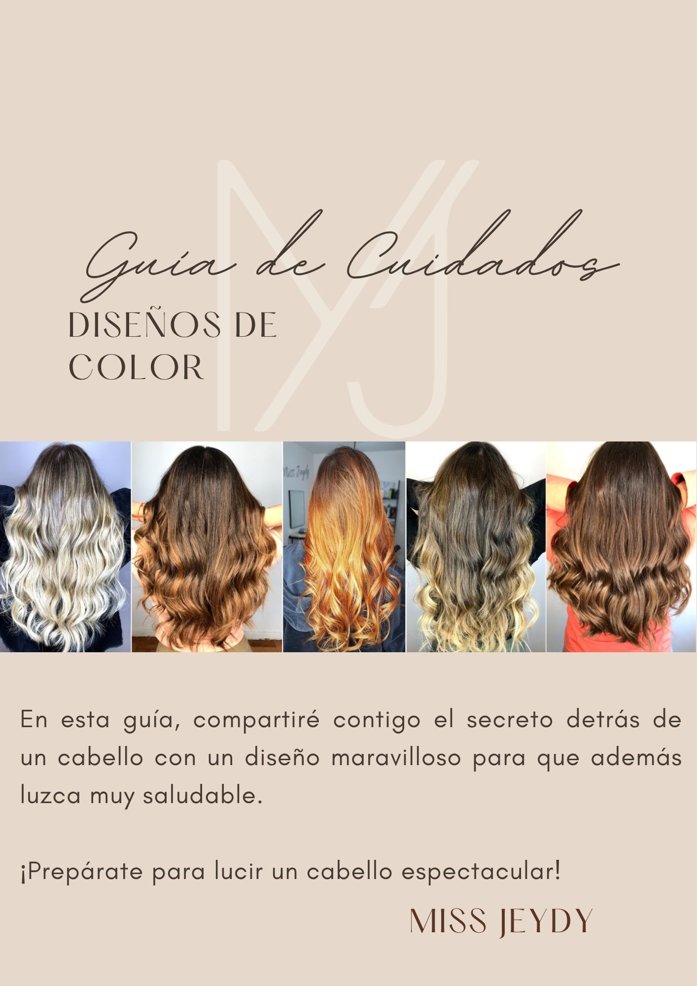 Portada de la Guía de Cuidados para Diseños de Color de Miss Jeydy